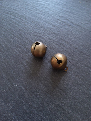 6 or 30 Antique Bronze Tone Brass 15mm Bells Bell Charms 19x15mm