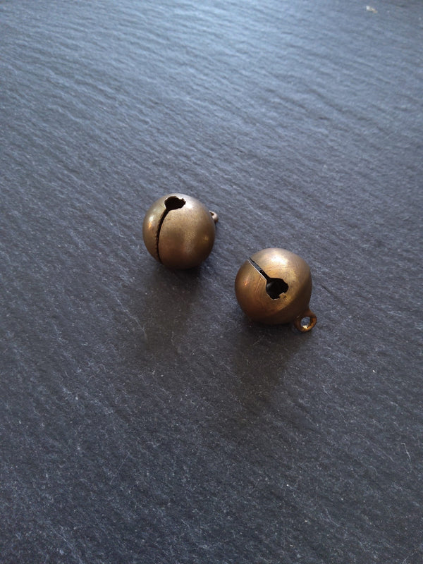6 or 30 Antique Bronze Tone Brass 15mm Bells Bell Charms 19x15mm