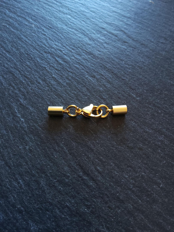 2 or 10 Genuine 18K Gold Plated Stainless Steel End Cap Sets for 2.5mm (3mm end caps) - ContentedCatz