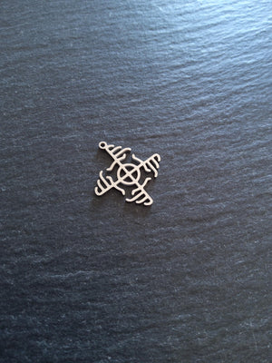 Small Icelandic Ginfaxi Stave Charm Stainless Steel 22x20mm - ContentedCatz