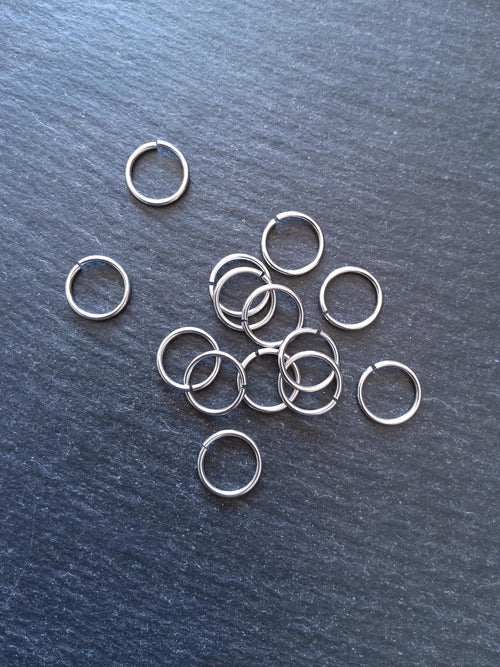 40 or 200 Stainless Steel 12mm Jump Rings Strong 1.2mm (16 gauge) - ContentedCatz