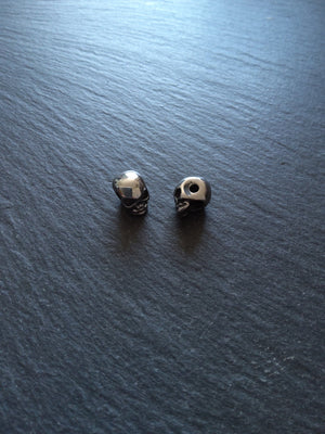 1 or 5 Stainless Steel Skull Beads 11x8x10mm Hole: 2.5mm