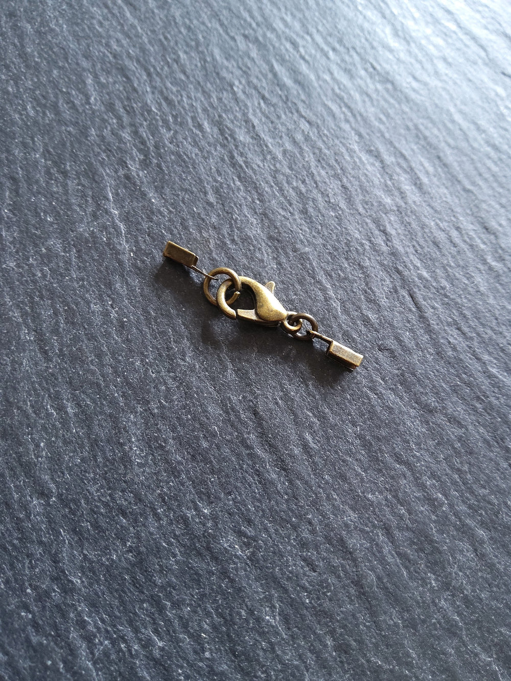 6 or 30 Antique Bronze Crimp End Sets for 1mm Cord Necklaces