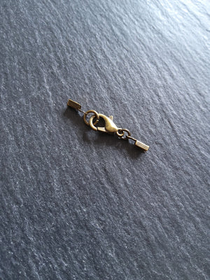 6 or 30 Antique Bronze Crimp End Sets for 1mm Cord Necklaces