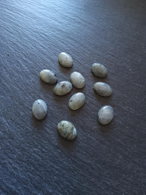 Natural Labradorite Gemstone Oval Cabochons 10x8mm