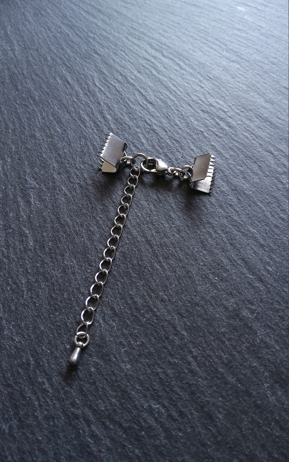 Stainless Steel Crimp End Sets for 10mm (3/8 inch) wide Chokers & Bracelets - ContentedCatz