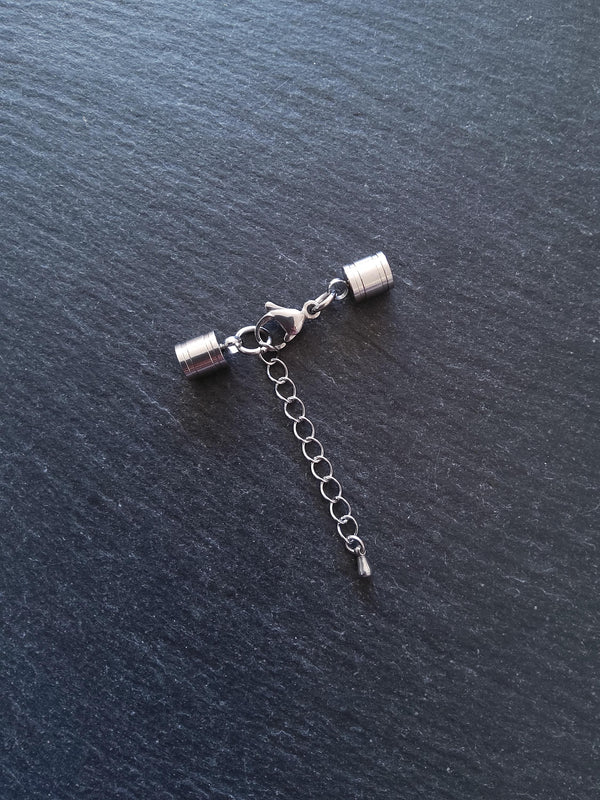 Patterned Stainless Steel End Cap Sets for 5.5mm Cord (6mm end caps) - ContentedCatz