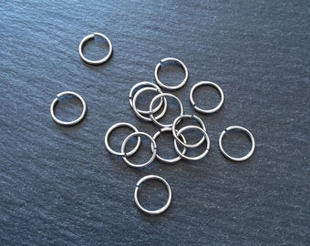 40 or 200 Stainless Steel 12mm Jump Rings Strong 1.2mm (16 gauge) - ContentedCatz
