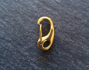 1 or 5 Golden Surgical Stainless Steel Push Gate Clasps 26x13x6mm