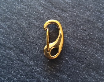 1 or 5 Golden Surgical Stainless Steel Push Gate Clasps 26x13x6mm