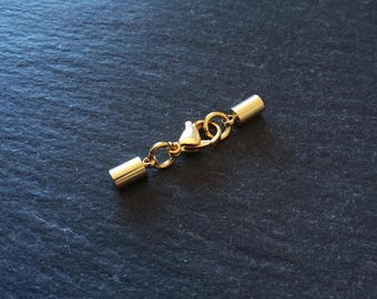 2 or 10 Genuine 18K Gold Plated Stainless Steel End Cap Sets for 2.5mm (3mm end caps) - ContentedCatz