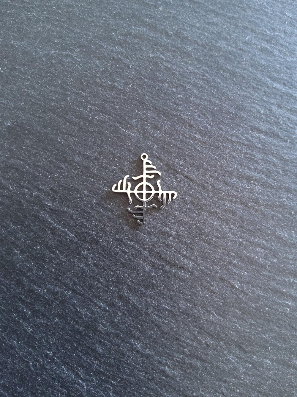Small Icelandic Ginfaxi Stave Charm Stainless Steel 22x20mm - ContentedCatz