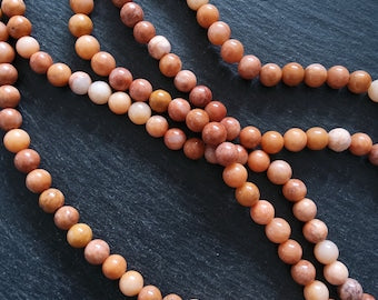 8.3mm Natural Dark Pink Aventurine Round Beads Undyed Full 15 Inch Strand (DPA8-4) - ContentedCatz