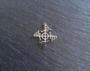 Small Icelandic Ginfaxi Stave Charm Stainless Steel 22x20mm - ContentedCatz