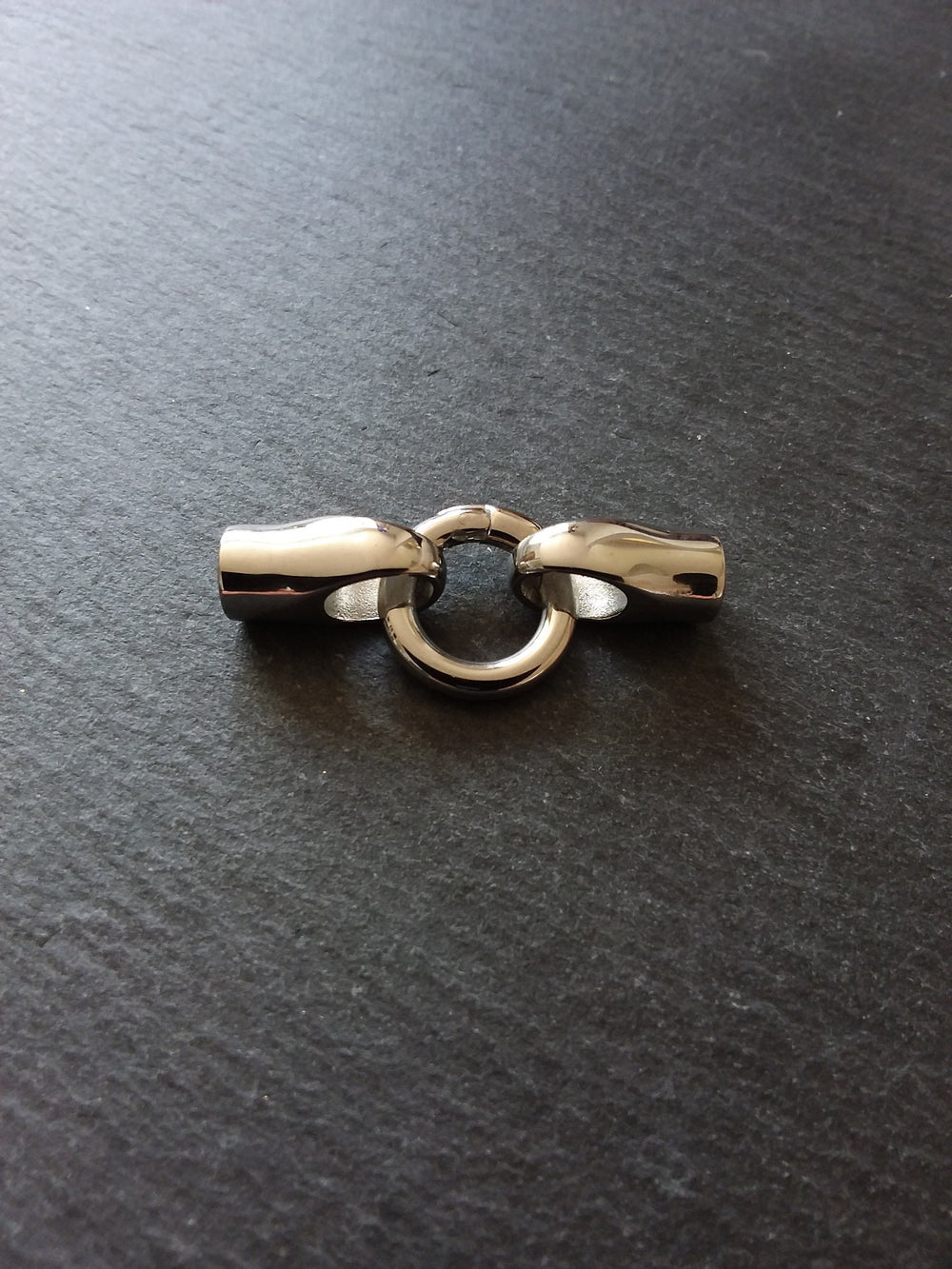1 or 5 Stainless Steel End Cap & Spring Gate Clasp Connector Set for 5.5mm Cord Bracelets (6mm end caps)