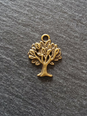 10 or 50 Tree Charms Antique Bronze Tone Alloy 21x17mm