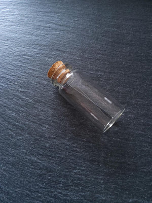 5 Glass Bottles 12ml with Cork Stopper Size 53x22mm