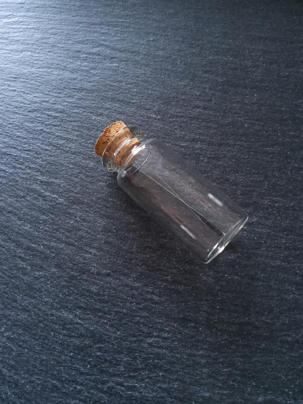 5 Glass Bottles 12ml with Cork Stopper Size 53x22mm