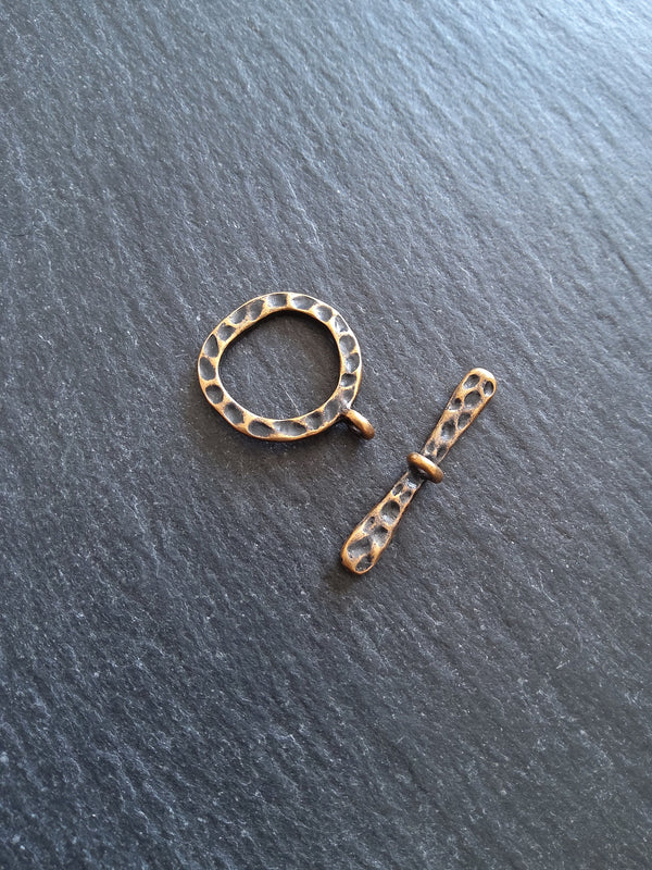 4 or 20 Sets of Antique Copper Metal Alloy Toggle Clasps 21x16mm