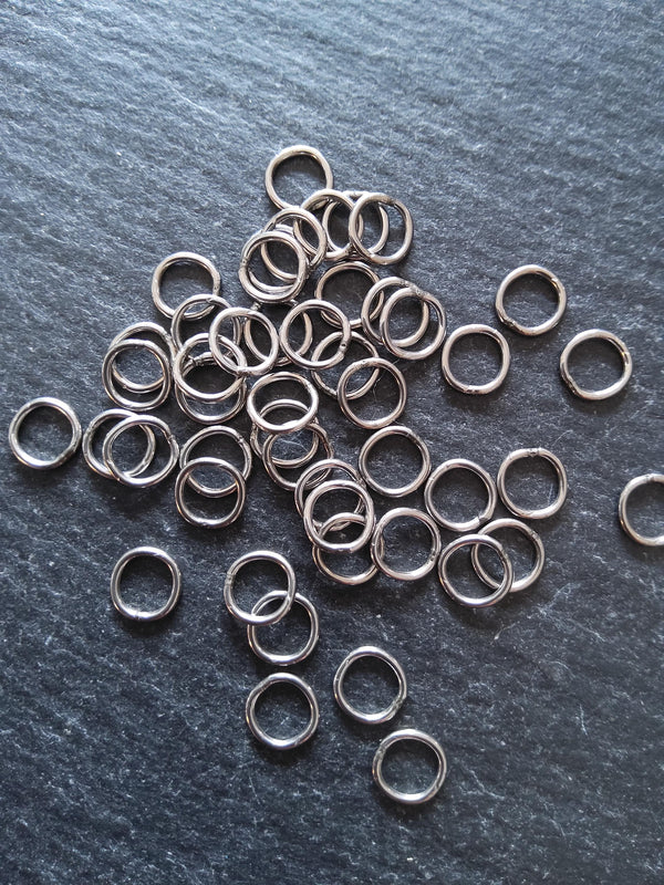20 or 100 Stainless Steel 6mm Jump Rings CLOSED 0.8mm (20 Gauge)