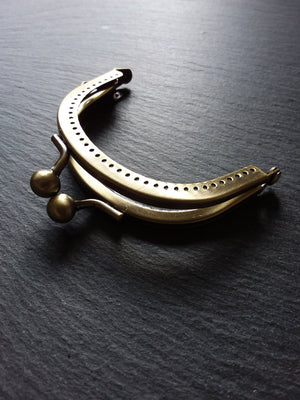 1 or 5 Bronze Tone 8.9cm (3 4/8") Metal Alloy Arch Frame Kiss Clasp For Purse or Bag Inactive