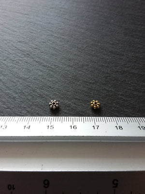 80 or 400 Daisy Spacer Beads 5mm Antique Silver Tone Alloy Chunky 5x2.5mm Hole: 1.4mm