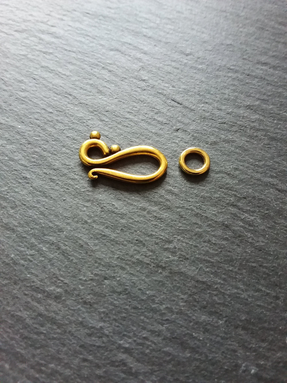 10 or 50 Sets Hook and Eye Clasps Antique Gold Tone 21x12mm Nickel FREE