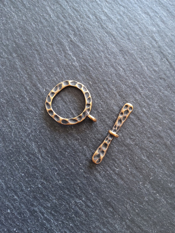 4 or 20 Sets of Antique Copper Metal Alloy Toggle Clasps 21x16mm