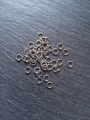 20 or 100 Stainless Steel 6mm Jump Rings CLOSED 0.8mm (20 Gauge)