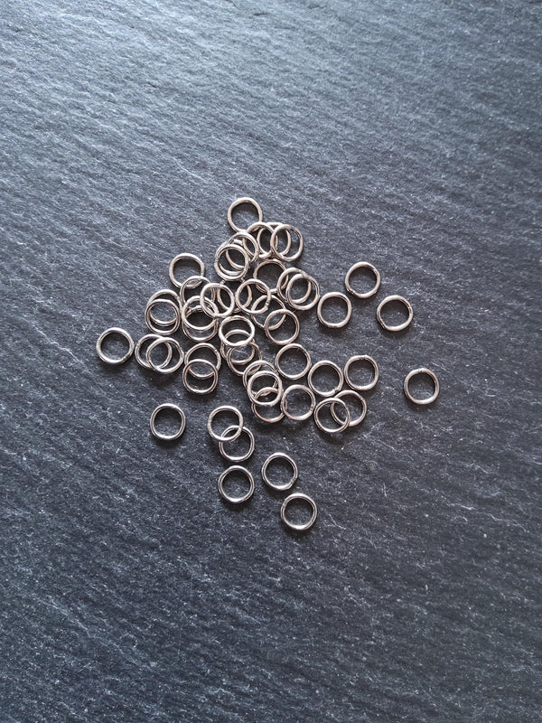 20 or 100 Stainless Steel 6mm Jump Rings CLOSED 0.8mm (20 Gauge)