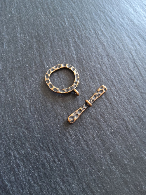 4 or 20 Sets of Antique Copper Metal Alloy Toggle Clasps 21x16mm