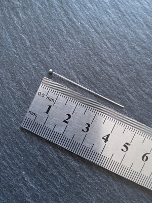 20 or 100 Stainless Steel Ball Head Pins 40mm Long 0.5mm Wide (24 gauge)