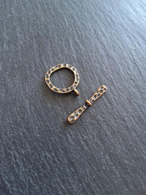 4 or 20 Sets of Antique Copper Metal Alloy Toggle Clasps 21x16mm