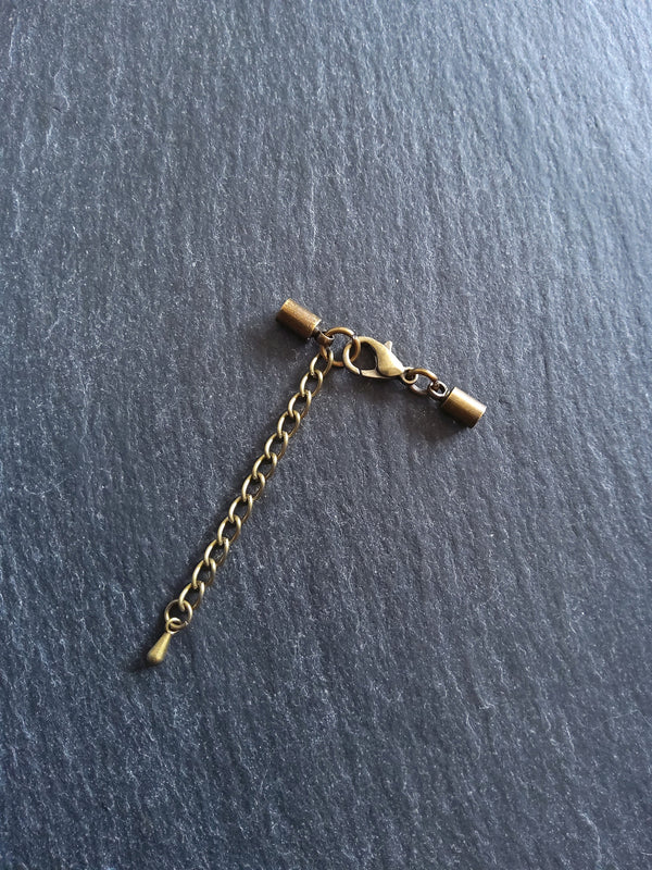 Antique Bronze End Cap Sets for 3mm Cord (3.5mm end caps)