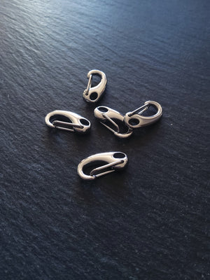 1 or 5 Small Surgical Stainless Steel Push Gate Clasps 16x8x4.5mm