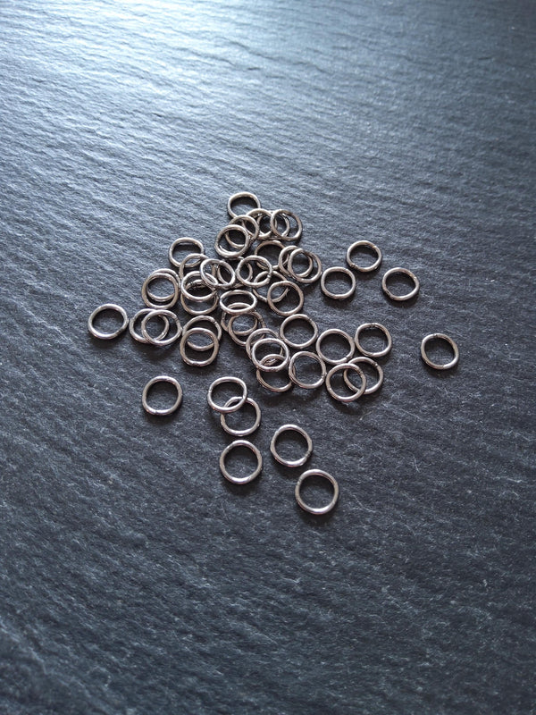 20 or 100 Stainless Steel 6mm Jump Rings CLOSED 0.8mm (20 Gauge)