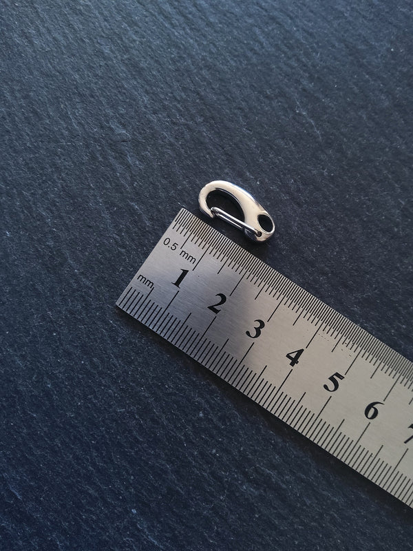 1 or 5 Small Surgical Stainless Steel Push Gate Clasps 16x8x4.5mm