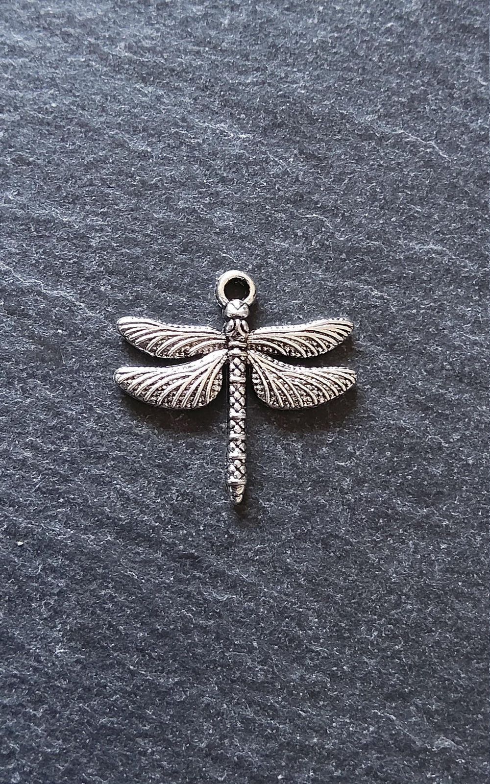 10 or 50 Dragonfly Charms Antique Silver Tone Alloy 18x18mm