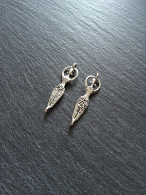 4 or 20 Goddess Connector Charms Antique Silver Tone 43x12x4mm