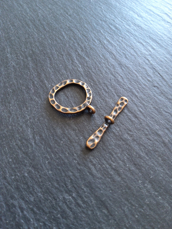 4 or 20 Sets of Antique Copper Metal Alloy Toggle Clasps 21x16mm
