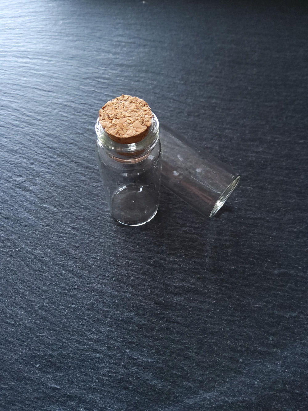 5 Glass Bottles 12ml with Cork Stopper Size 53x22mm