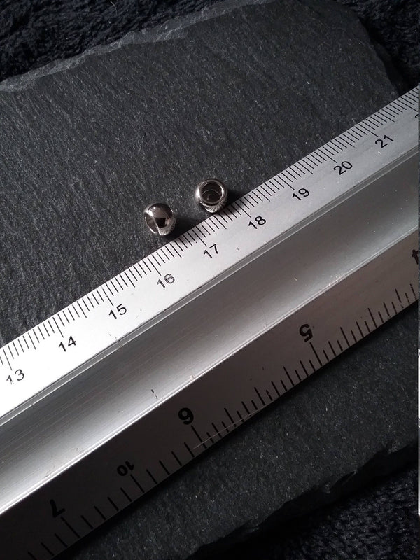 20 or 100 Silver Tone 6mm Smooth Plain Barrel Spacer Beads 6x5mm 3.5mm Hole