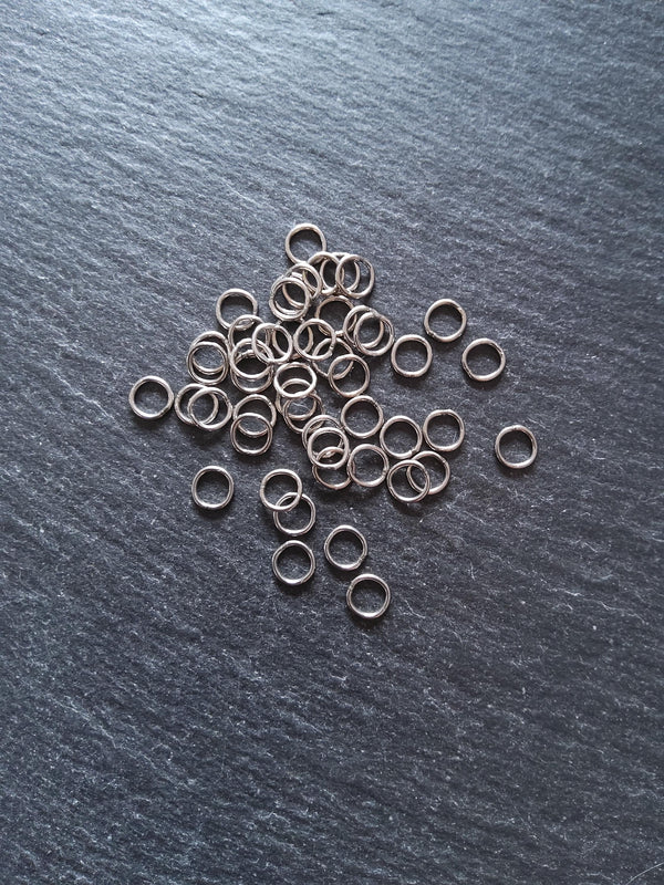 20 or 100 Stainless Steel 6mm Jump Rings CLOSED 0.8mm (20 Gauge)