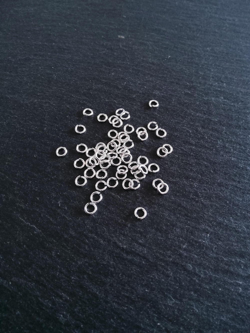 20 or 100 Real Sterling Silver 925 Plated Brass 5mm Jump Rings 1mm (18 gauge)