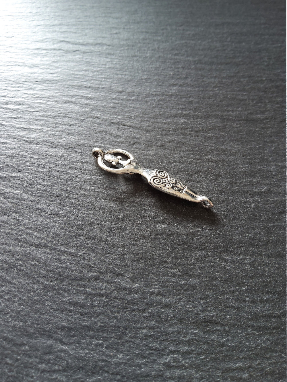 4 or 20 Goddess Connector Charms Antique Silver Tone 43x12x4mm