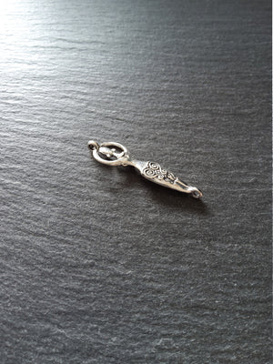 4 or 20 Goddess Connector Charms Antique Silver Tone 43x12x4mm