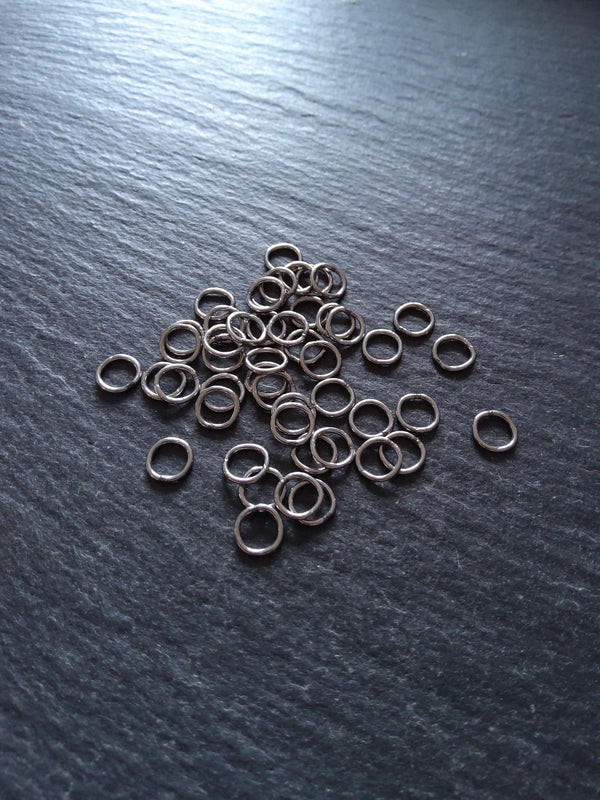 20 or 100 Stainless Steel 6mm Jump Rings CLOSED 0.8mm (20 Gauge)
