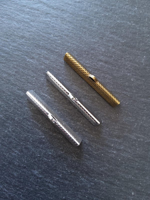 40mm (1 9/16") Wide Ribbon Crimp Ends 40x8mm Findings Crimps in Antique Silver, Bright Silver Plated or Antique Bronze