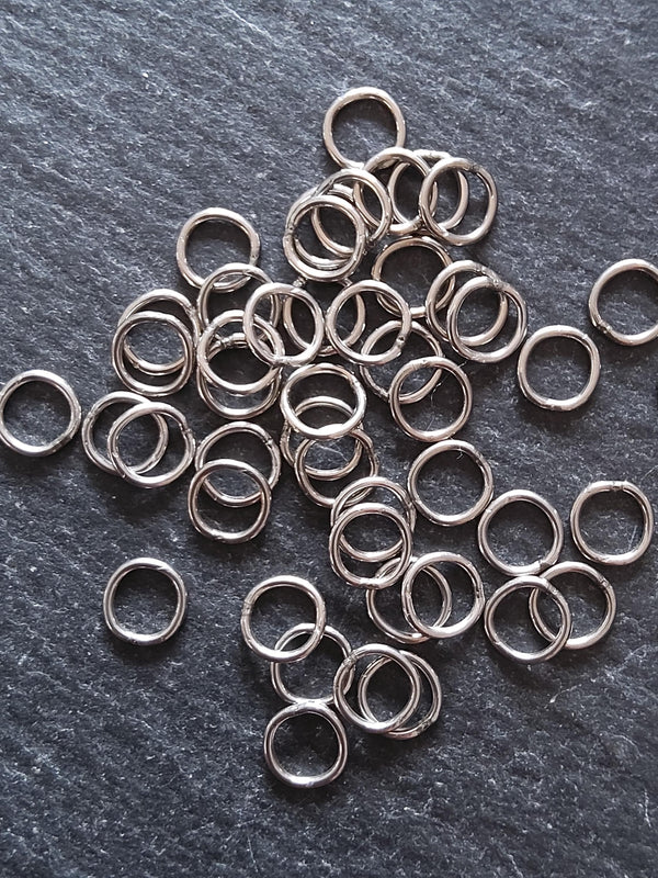 20 or 100 Stainless Steel 6mm Jump Rings CLOSED 0.8mm (20 Gauge)