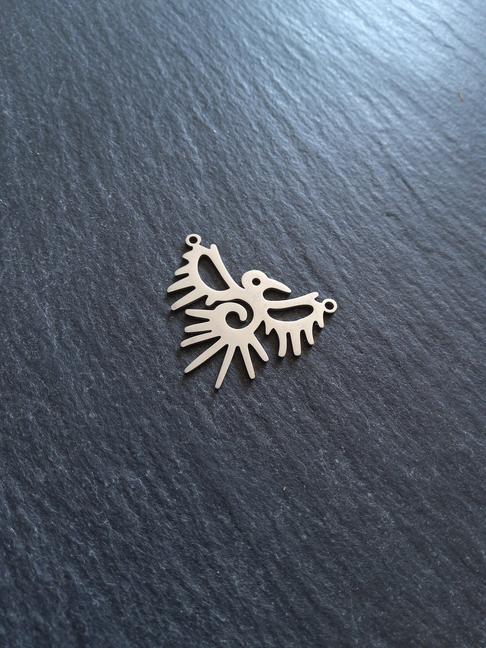 2 or 10 Stainless Steel ThunderBird Connector Charms 23x28x1mm